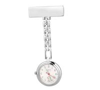 SHERCHPRY Fashionable Nurse Pocket Watch with Safety Pin Luminous Zinc Alloy Hanging Watch for Doctors Easy to Read Design for Healthcare Professionals Silver