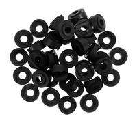 SHERCHPRY Fasteners for Steel Pipes Walker Plastic Washers, 50pcs Curved Black Plastic Washers, 0.3" ID x 0.53" OD, Anti-Slip Spacers for Home Use Round Pipe Assembly
