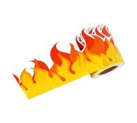 SHERCHPRY Flame Border Sticker Fire Theme Classroom Decorations Self Adhesive Border Trim Bulletin Board Display Flame Stickers for Classroom Boards
