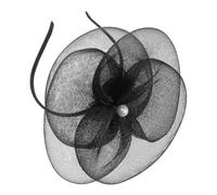 SHERCHPRY Floral Mesh Veil Headband Elegant Headdress Flower Accessory for Weddings Tea Parties and Special Occasions Lightweight and Versatile Bridal Fascinator with Pearl Accents