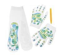 SHERCHPRY Foot Reflexology Massage Socks with Acupressure Tool for Men and Women Cotton Meridian Therapy Socks to Enhance Circulation Foot Fatigue and Support Energy Pathways