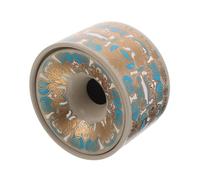 SHERCHPRY Funnel Ceramic Ashtray 4.5x4.5 Inch White Artistic Windproof Smoking Tray for Cigarettes with Unique Pattern Suitable for Living Room Coffee Table and Outdoor Patio