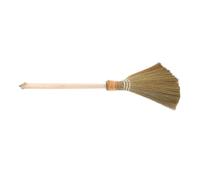 SHERCHPRY Garden Broom with Detachable Wooden Handle and Soft Miscanthus Bristles, Traditional Vietnamese Corn Broom Designed for Capturing Dust and Debris, for Garden and Home Cleaning