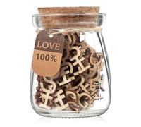 SHERCHPRY Give A Hug Jar Wooden Cutout Hug Miss You Unique Design Brown Comfortable Experience Resisting Wear and Fade Elegant Tabletop Decoration Valentine’s Day