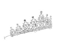 SHERCHPRY Glitter Wedding Rhinestone Tiara for Bride Elegant Crown Hair Accessory for Women Lightweight Comfortable Design for Bridal Parties Birthdays Special Events