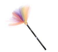 SHERCHPRY Glow Dark Halloween Wizard Besom Broom Decoration Creative Witch Cosplay Prop for Party Atmosphere Plastic and Polyester for Haunted Houses and Festival Scenes