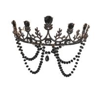 SHERCHPRY Gothic Tiara Elegant Metal Rhinestone Crown Wedding Headband Bride Crown Headdress for Party Women Hairband Delicate Lolita for Medieval Costume Women Princess Adult for Wedding