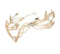 SHERCHPRY Greek Goddess Wedding Headpiece with Rhinestone Crystal Leaf Design Alloy Bridal Tiara for Ceremony and Garden Weddings Elegant Hairband for Bride and Special Occasions