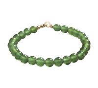 SHERCHPRY Green Agate Bead Bracelet for Women and Teen Elegant Natural Stone Wrist Jewelry Versatile for Any Occasion Unique Design Enhances Your Style