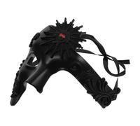 SHERCHPRY Halloween Season Steampunk Venetian Men Half Face Black ABS | Adjustable Elastic Strap, Lightweight Comfort, One Eyed Design, for Masquerade Balls and Other Events