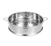 SHERCHPRY Handle Bun Steamer 1 Set 24cm Food Steamer Basket Kitchen Vegetable Steamer Cookware Stackable Food Insert Stainless Steel Food Steame (No Steamer Lid)