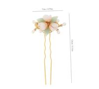 SHERCHPRY Handmade Vintage Pearl Flower Hairpin Traditional Chinese Style Hair Decor Elegant U Shaped Hair Stick for Women Formal Occasions Anniversary Festivals Valentine's Day