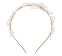 SHERCHPRY Imitation Pearl Flower Headband with Floral Beading and Rhinestone Detail Bridal Wedding Headpiece for Women and Flower Comfortable Elegant Hair Accessory for Ceremony and