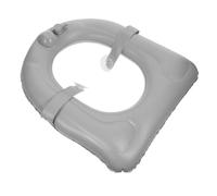 SHERCHPRY Inflatable Toilet Seat Cushion Suction Cups, PVC Raised Toilet Seat Pad for Seniors and Boys and Girls, Portable Bathroom Booster Cushion for Indoor Outdoor Use, Deep Space Gray