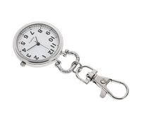 SHERCHPRY Large Dial Quartz Nurse Watch Zinc Alloy Hanging Portable Pocket Watch Big Numbers for Students and Medical Staff Small Size White Steel