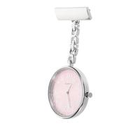 SHERCHPRY Large Face Nurse Hanging Pocket Watch Pin for Clinical Use Pink | Alloy Glass Quartz Build, Simple Chic Style, Easy to Carry, Scrub Pocket and Lab Coat Lapel