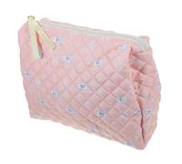 SHERCHPRY Large Makeup Pouch Floral Pattern Portable Cosmetic Bag for Travel Stylish Makeup Storage Bag Zipper Closure