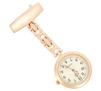 SHERCHPRY Luminous Pocket Watch Nurse Brooch Rose Gold Case Glow in The Dark Dial Hanging Fob Watch for Women Medical Professionals