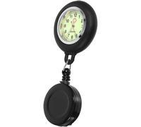 SHERCHPRY Luminous Retractable Watch Pocket Hanging Watch Creative Chic Silicone Quartz Alloy Lightweight Pocket for Students Hospital Use Smiling Face Pattern