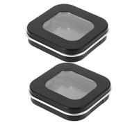SHERCHPRY Magnetic Eyeshadow Replacement Box 2pcs Mini Empty Cosmetic Plate Loose Powder Makeup Powder Container Refillable Travel Makeup Containers for Women