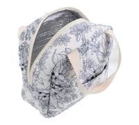 SHERCHPRY Make up Pouch with Zipper Large Capacity Travel Floral for Women Makeup Organizer Bag Insulated Multi-Functional Polyester Lunch Bag for Weekend Trips and Long Distance Travel