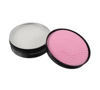 SHERCHPRY Makeup Brush Cleaning Soap with Cleaning Pad Compact Makeup Cleaner for Maintenance the Go for Removing Powder and Color Residue