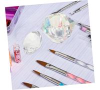 SHERCHPRY Manicure Spa Bowl Kiss Classy Nails Hand Soak Bowl Glass Nail Art Pen Cup Rhinestones