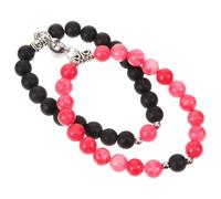 SHERCHPRY Matte White Turquoise Couple Set, Matching Heart-shaped Strand for Couples, His and Her Friendship Jewelry for Relationship Bonding