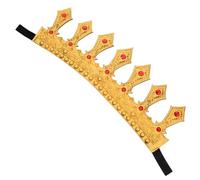 SHERCHPRY Medieval King Crown with Adjustable Strap for Men and Boys Rhinestone Embellished Royal Costume Accessory for Birthday Cosplay Party Halloween and Wedding Celebrations