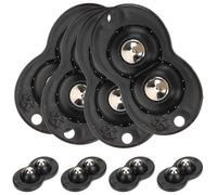 SHERCHPRY Mini Adhesive Ball Bearing Swivel Caster Wheels 2pcs, Small Black Steel Mini Storage Box Wheels for Household Trash Bin Mobile Base