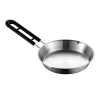 SHERCHPRY Mini Egg Frying Pan Skillet Nonstick Omelet Pan Stainless Steel Round Pancake Pan Kitchen Cooking Pan with Handle for Gas Stove Induction