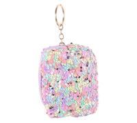 SHERCHPRY Mini Sequin Coin Purse Keychain Wallet for Women Small Zipper Pouch Lightweight Change Organizer Pouch for Everyday Use