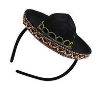 SHERCHPRY Mini Sombrero Hair Hoop Mexican Carnival Headdress Party Headband for Costume Masquerade and Photo Props Creative Decorative Accessory for Adults