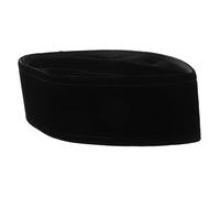 SHERCHPRY Muslim Prayer Cap for Men Soft Velvet Malay Boat Hat Black 58cm Islamic Worship Headwear Breathable Praying Beanie for Religious Prayer Supplies