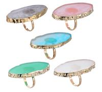 SHERCHPRY Nail Colour Plate 5pcs Resin Agate Mixing Palette for Professional Nail Techs and Home Use Non-slip Acrylic Supplies Suitable for Display and Photography