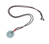 SHERCHPRY Natural Green Jade Necklace with Ethnic Floral Pendant Feng Shui Jewelry for Women Smooth Lustrous Finish Traditional Chinese Carving Unique Patterns Birthday