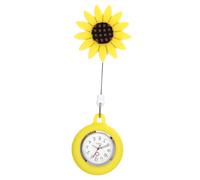 SHERCHPRY Nursing Watches with Time Display and Comfortable Experience for Women Featuring a Sunflower Design a Hanging Pocket Watch Made of Silicone and Zinc Alloy for Nurses