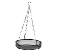 SHERCHPRY Outdoor Steel Hanging Bird Feeder for Small Birds and Canaries with Mesh Design and Comfortable Hand Feeling, Practical to Use in Garden and Courtyard
