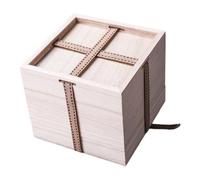 SHERCHPRY Paulownia Wood Box Wooden Packaging Box with Cotton Lining Retro Design for Packaging Protect Fragile Articles