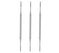 SHERCHPRY Pedicure Tools 3pcs Double Ended Pedicure, Blacks File Satin Ingrown Toe Nail Lifter, Paronychia Nail Cleaning Instrument(Silver) Manicure Tools