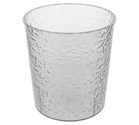 SHERCHPRY Plastic Trash Can with Lid 2 Gallon Waste Bin Featuring Unique Water Ripple Texture and Wide Opening, for Living Room and Bathroom Use