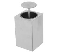 SHERCHPRY Portable 304 Stainless Steel Toothpick Dispenser Box Square Press Toothpick Storage Container for Travel and Dining Table Automatic Pop-Up Organizer