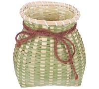 SHERCHPRY Portable Bamboo Fishing Bucket Random Color with Large Capacity and Comfortable Grip, Strong Bearing Capacity Reusable Fish Basket for Camping and Fishing