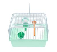 SHERCHPRY Portable Bird Cage for Travel with Perch and Food Box, Lightweight Abs and Iron Material, Easy Transportation Design Suitable for Outdoor Use with Water Dispenser Random Color