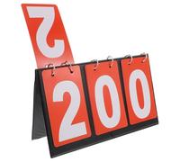 SHERCHPRY Portable Cloth Scoreboard with Number Tabletop Three Flip Table Display, High Efficiency and Accuracy, Metal Construction Football Tennis for Sports Coaching