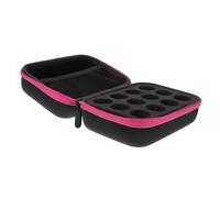 SHERCHPRY Portable Pink Essential Oil Storage Bag Cosmetic Organizer Oxford Nail Polish Holder for Travel and Daily Use