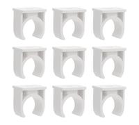 SHERCHPRY PVC U-Shaped Pipe Clamp for Air Hose and Thin Wall Hose, Corrosion and Scaling Resistant Pipe Support Holder, Sturdy White Wire Wall Fixed Tube Clip for Plumbing and Electrical Use