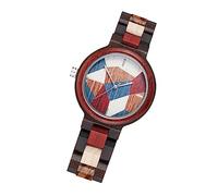 SHERCHPRY Quartz Stylish with Wrist Mirror Common Watch Glass Wooden for Lightweight and Precise Time Keeping Many Kinds of Casual Occasion Friends and Lovers