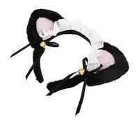 SHERCHPRY Real Cat Ear Hairband Lolita Bowknot Headpiece Women Maid Headband Animal Ear Hair Hoops Soft and Comfortable for Parties