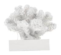 SHERCHPRY Realistic Resin Coral Craft with LED Light, Glow the Dark Desktop Coral Figurine for Home Decorations, White 2pcs Set with Delicate Details and Eye-catching Appearance